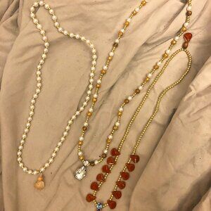bundle 3 costume necklaces
